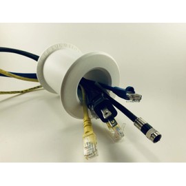 Wall Eye Wall Port 2" ID - 4 1/8" - 6 5/8" Wall or Barrier Thickness Range - Allows The Running of Cable, Cords, Wires, etc. from one Side of a Wall or Barrier to The Other.