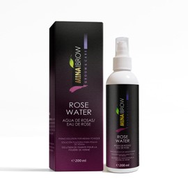Mina Rose Water Facial Toner And Eyebrow Henna Tint Fixing Solution | Organic, Refreshing Natural Rose Water | 200ml