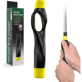 Golf Grip Trainer, Golf Training Aid, Golf Grip Kit, Golf Club Grips, Golf Club Grip, Grip Trainer Golf Club To Help Train Correct Hand Position (Right Hand Yellow)
