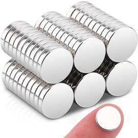 Pack of 60 Neodymium Magnets Extra Strong, 10 x 2 mm Small Magnets Strong, Mini Magnets Strong Magnets Small Round, Magnets for Magnetic Board, Magnets for Notice Board, Magnetic Board, Fridge, Craft