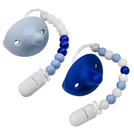 Kids Heroes Porta Chupon para Bebe con Clip Sujeta Chupon (Paquete de 2)