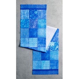 Maison d' Hermine Spring/Summer Table Runner for Parties, Dinners, Holidays, Kitchen, 100% Cotton - Indigo Love (50 cm x 150 cm)