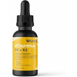 Vitamina D3 + K2 en gotas 30ml, suplemento diario, sin sabor