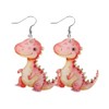 Cute Dinosaur Frog Charms Dangle Earrings Colorful Dinosaur Earrings Creative