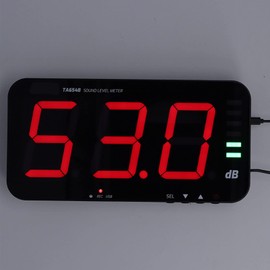 LED Sound Decibel Meter 2.4G Wall Mounted 11 Inch LED Temperature Humidity Time Display Sound Levels Meter Decibel Meter Sound Levels Reader DB Meter for Tuya for Home