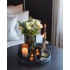 Lobolighting Black Round Decorative Serving Tray, Black Decorative Tray for