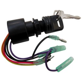 LINGSEE Boat Ignition Switch with Key Replacement for Mercury Mariner Outboard Motor Control Box with 2 Keys 3 Position 6 Wire Connectors - Replace 87-17009A2 87-17009A5