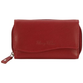 Money Maker - Damen Leder Geldbörse - Großer Geldbeutel für Frauen - Portmonee mit RFID-Schutz (Rot)