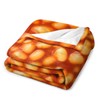 Cantidelli 3D Funny Realistic Food Baked Beans Flannel Fleece Throw