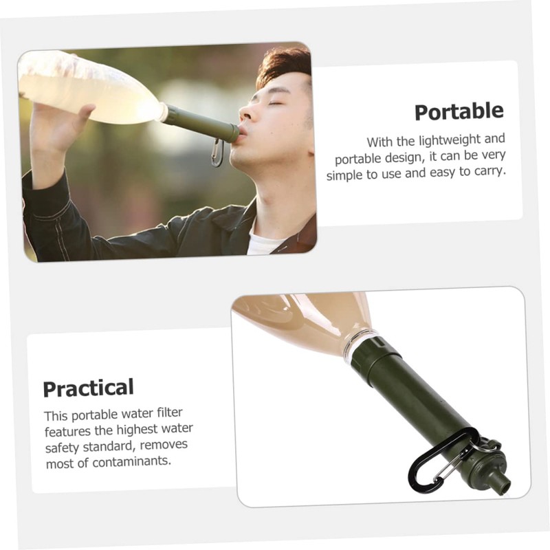 BIUDECO Portable Life Drinking Straw Water Filter Reusable Strainer for