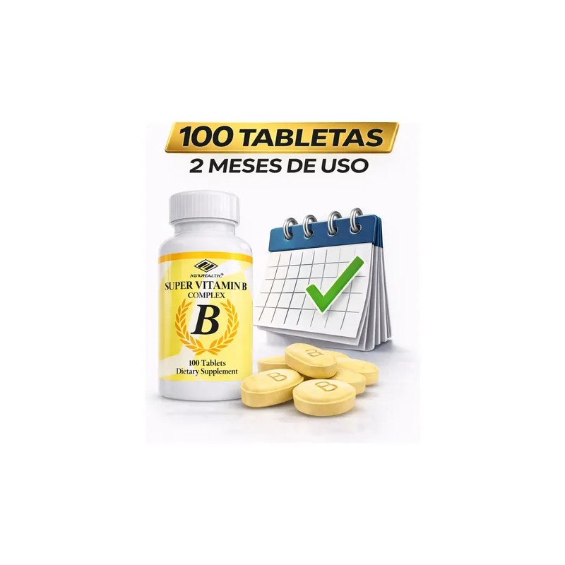 Complejo B 100 Capsulas Vitamina B1 B6 B12 Energia