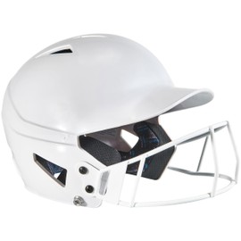 CHAMPRO HX Rookie Fastpitch Softball Batting Helmet with Facemask for Youth and Adult White Small