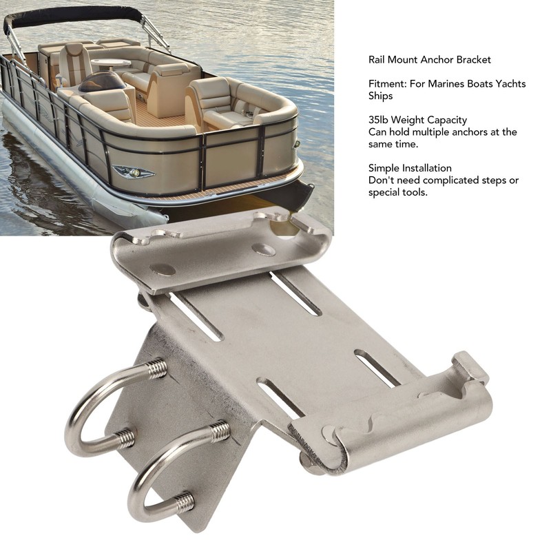 Rail Mount Anchor Bracket 7/8 to 1 Inch 304 Stainless