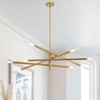 VANZARLA Modern Sputnik Chandelier for Entryway, Industrial Gold Pendant Lighting,