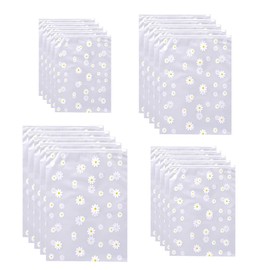 Plastic Travel Bags, 20 PCS Ziplock Waterproof Clothes Storage Pouch Waterproof Daisy Travel Bags for Men Women Daily and Travel Use(4 Sizes)