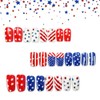 24pcs Independence Day Press on Nails Medium Square with Glue,