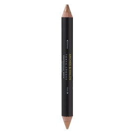 Arches & Halos Crayón Resaltador y Corrector de Cejas - Realza, disimula y resalta el arco de las cejas - Crayón de doble punta con color intenso - Maquillaje vegano y libre de crueldad - .60 ml, Dorado