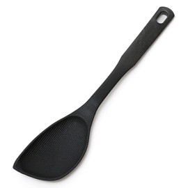 Astro 510-40 Spatula, Black, Made in Japan, Antibacterial, Includes Binchotan, Dishwasher Safe, Multi-Spoon, Spatula, Turner, Ladle
