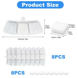 Cat Water Fountain Filters for Oneisall PW04 3.5L Wireless Stainless Steel