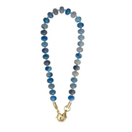 MORSUNBELA Universal Phone Chain Beads Cell Phone Charm Bracelet Strap Beaded Hand Wrist Strap Lanyard,Blue