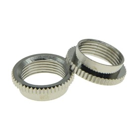 Dopro 10x USA Thread Fine Knurled 15/32" Deep Nut Guitar Toggle Switch Nut Fits Les Paul with Switchcraft Switches Nickel