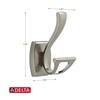 DELTA Dansant Towel Hook, Robe Hook Satin Nickel Towel Holder