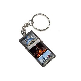 Graphics and More Chicago - Bean Buckingham Fountain City Skyline Keychain Key Chain Ring