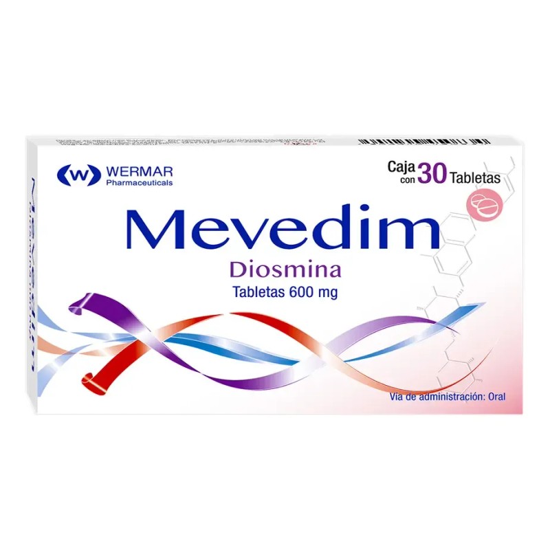 Mevedim Tableta 600 Mg, 30 Tabletas