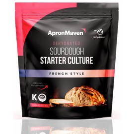 Apron Maven Premium Sourdough Starter Culture | French Style | Dehydrated | Artisan Bread Baking, Baguettes, Boules, Pain au Levain | Simple Activation Instructions | Lifetime Customer Support