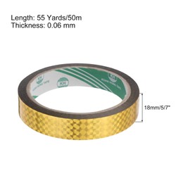 sourcing map Gold Metalized Tape 11/16 Inch x 55 Yards Decor Tape for Craft Detailing Accent Wall, Graphic Arts