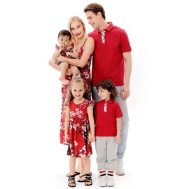 Winmany Summer Family Matching Set Cotton Floral Print Mother Daughter Ruffles Dress Skirt Baby Bodysuit Dad Son T-Shirt Outfits (XX-Large, Men)