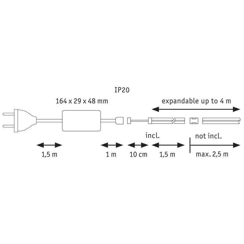 Paulmann 71048 MaxLED 1000 LED Strip Full-Line COB Complete Set
