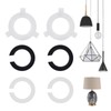 6Pcs Plastic Lampshade Reducer Ring Set, E27 to E14 Lampshade