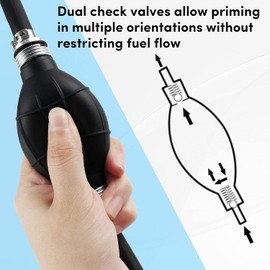 Fuel Line Primer Bulb Universal 3/8 inch Fuel Gas Line Assembly Outboard Hand Primer Bulb Fit for Marine Boat RV
