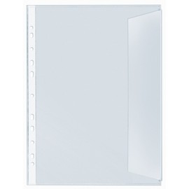 VELOFLEX 5345000 - Dokumentenhüllen, DIN A4, dokumentenecht, transparent farblos, 10 Stück