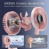 GOCKERA Portable Fan, 100 Speeds Scrolling Switch Adjustable 4200mAh Rechargeable,