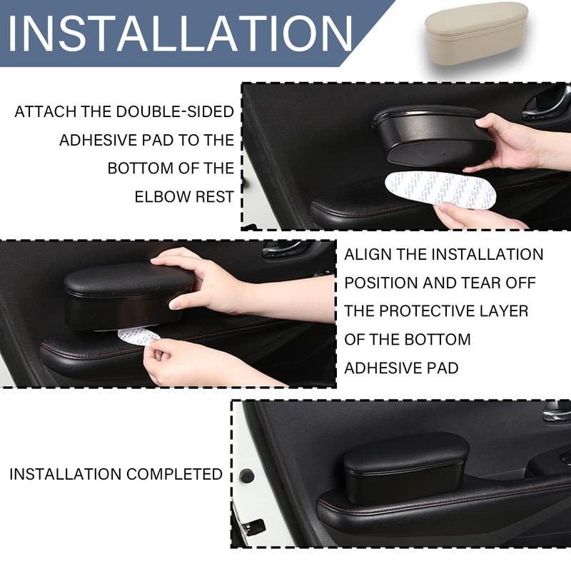 Adunsiaoto Adjustable Car Left Arm Elbow Support, Car Door Armrest