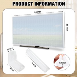 Innconee 27 Pcs Cushioning Foam Set Include Foam Flat Screen TV Cover Fits up to 65'' W x 36'' H and Moving Corner Edge Protectors for TV Display Screen Protector Packing Moving