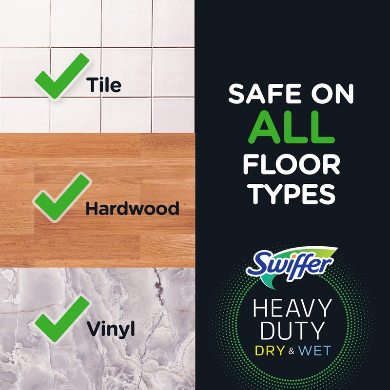 Swiffer Sweeper Heavy Duty Multi-Surface Dry Cloth Refills for Floor