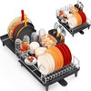 TOOLF Expandable Dish Rack, Dish Drying Rack for Kitchen Counter,