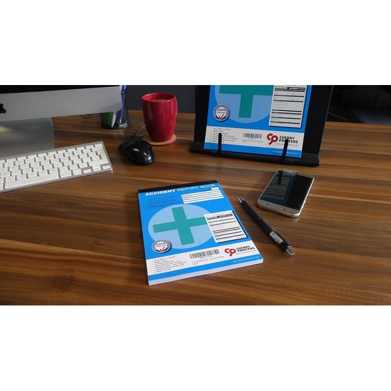 Cherry Printers GDPR Compliant Accident Report Book A5 | 50