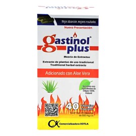 Gastinol Plus Adicionado Con Aloe Vera 40 Caps Xotla Unidad                                                                                           