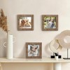 TOFOREVO 4x4 Picture Frames Set of 6 Rustic Wood Grain