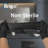 Brigic Disposable Nitrile Gloves, Textured Grip, Black, Lightweight, Slip-Resistant (Medium)