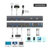 MT-VIKI USB 3.0 KVM Switch HDMI, (3 USB-A+ 1 USB-C),