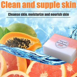 Jabón de glutatión ácido kójico y jabón glutatión 2pcs blanqueador de espuma rica 140 g jab kójic orgánico orgánico múltiple jabón de ácido kójico para las piernas de la cara cuerpo del cuerpo