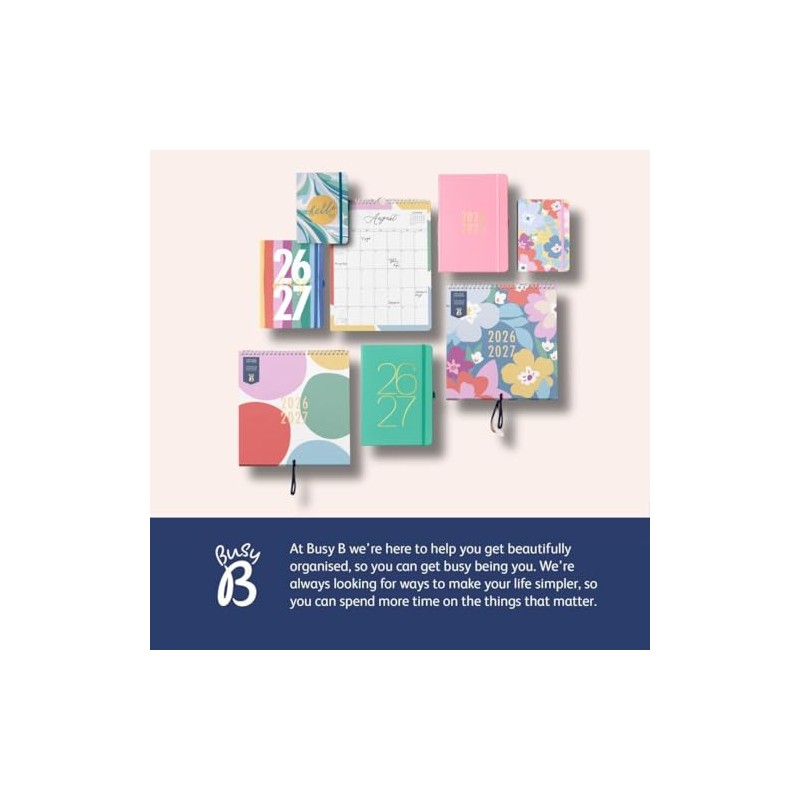 Busy B Family Wall Calendar Aug 2026-Aug 2027 - Floral