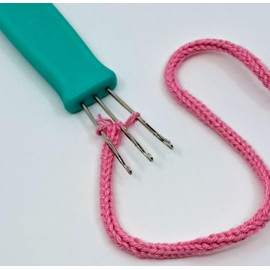 House Village Cordie - I Cable Hand Tool (Cyan Blue) - Sewing Tool Set - Craft Tool - Plastic, Metal - Box - Cordie I-Cord Hand Tool, Video Instructions