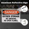T&R Oxygen Storage No Smoking No Open Flames Sign -