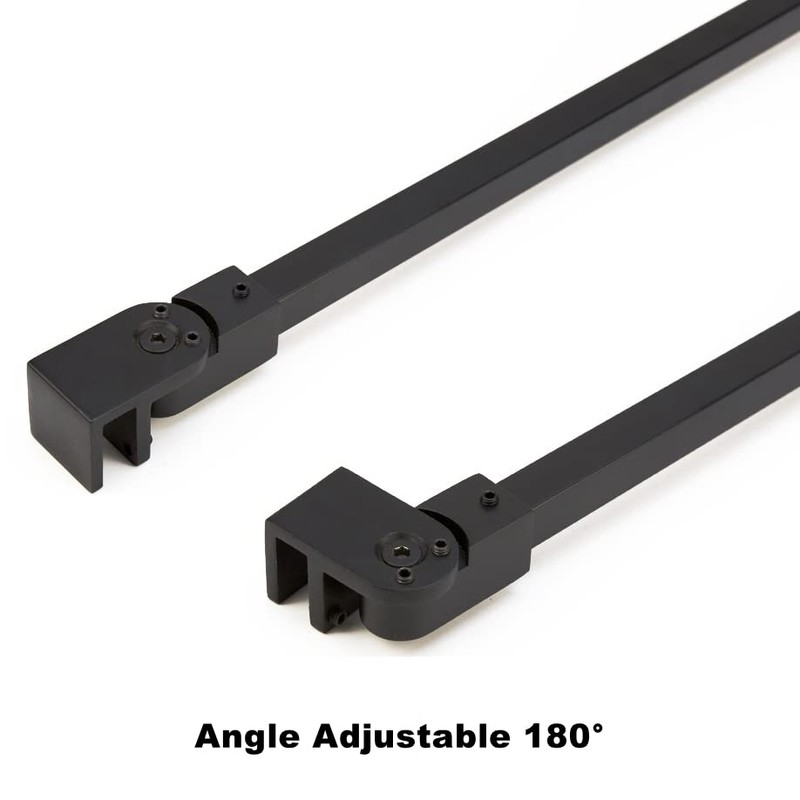 Matt Black Stainless Steel Wall-To-Glass Support Bar Support Arm for